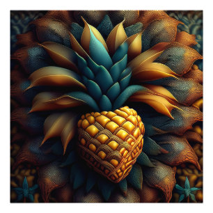 Mandelbrot ananas fractal foto afdruk