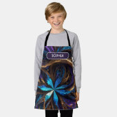 Mandelbrot Bloemen Retro Kleurrijke Gepersonalisee Schort (Gedragen)