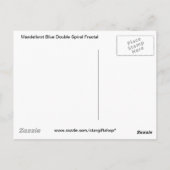Mandelbrot Blue Double Spiral Fractal Briefkaart (Achterkant)