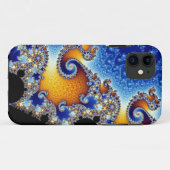 Mandelbrot Blue Double Spiral Fractal Case-Mate iPhone Case (Achterkant (horizontaal))