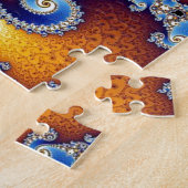 Mandelbrot Blue Double Spiral Fractal Legpuzzel (Zijkant)