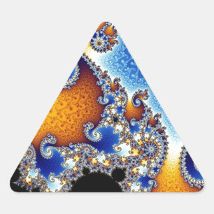 Mandelbrot Blue Double Spiral Fractal Sticker