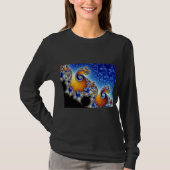 Mandelbrot Blue Double Spiral Fractal T-shirt (Voorkant)