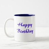 Mandelbrot Blue Double Spiral Fractal Tweekleurige Koffiemok (Links)