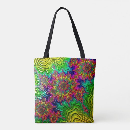 Mandelbrot Color Explosion Canvas tas (Achterkant)