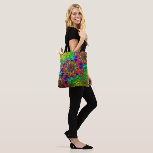 Mandelbrot Color Explosion Canvas tas (Op model)