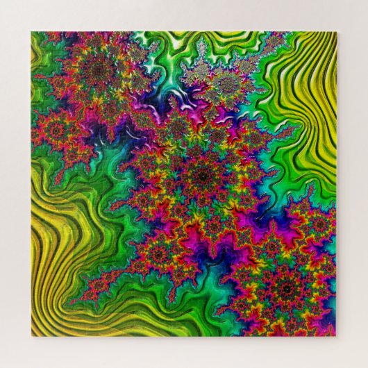 Mandelbrot Color Explosion Jigzaag Puzzle Legpuzzel (Horizontaal)