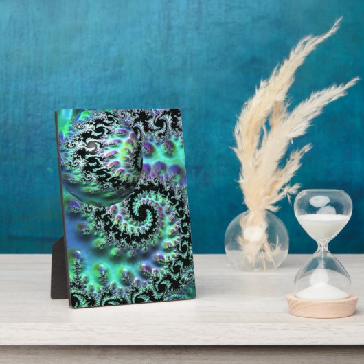 Mandelbrot Discovery met Sphere Tabletop Plaque Fotoplaat (Zijkant)