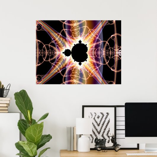 Mandelbrot: doorschijnend poster (Thuiskantoor)