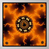 Mandelbrot Fire Fractal Poster (Voorkant)