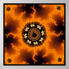 Mandelbrot Fire Fractal Poster
