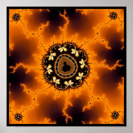 Mandelbrot Fire Fractal Poster (Voorkant)