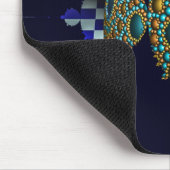 Mandelbrot Fractal Apollonian Sphere Blue Gold Muismat (Hoek)