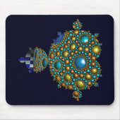 Mandelbrot Fractal Apollonian Sphere Blue Gold Muismat (Voorkant)