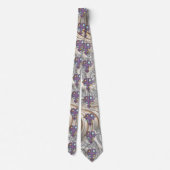 Mandelbrot Fractal Apollonian Sphere Paarse Gold Stropdas (Achterkant)