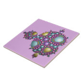 Mandelbrot Fractal Apollonian Sphere Pink Gold Tegeltje (Zijkant)