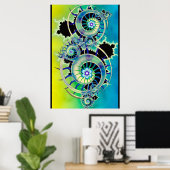 Mandelbrot Fractal Art Poster (Thuiskantoor)