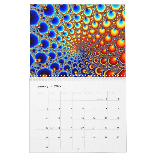 Mandelbrot Fractal Calendar 2010 Kalender (Jan 2027)
