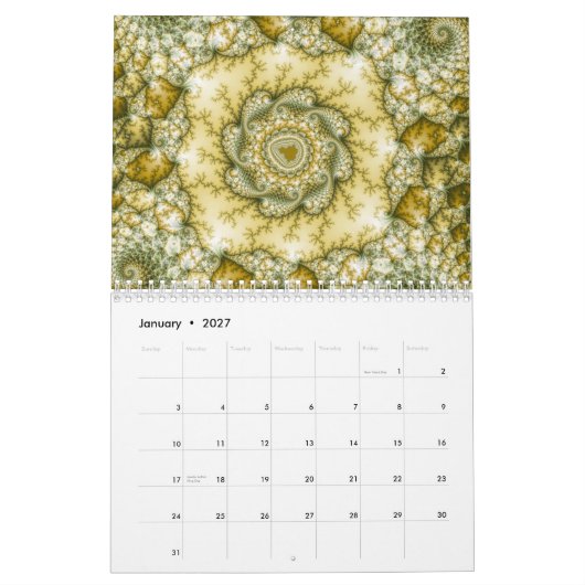Mandelbrot Fractal Calendar 2014 Kalender (Jan 2027)