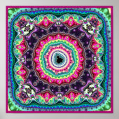 Mandelbrot Fractal Design Poster (Voorkant)