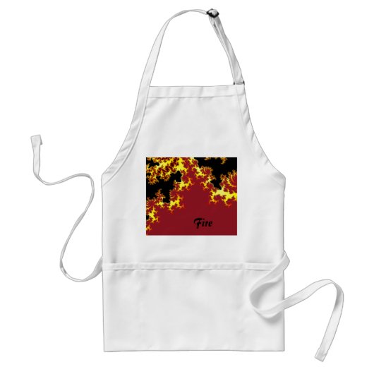 Mandelbrot Fractal Fire Standaard Schort (Voorkant)