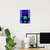 Mandelbrot Fractal Flowers Poster (Thuiskantoor)