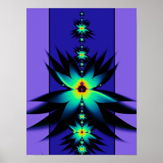 Mandelbrot Fractal Flowers Poster (Voorkant)