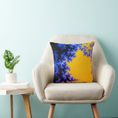 Mandelbrot Fractal Goud Blauw Twee Kussen (Stoel)