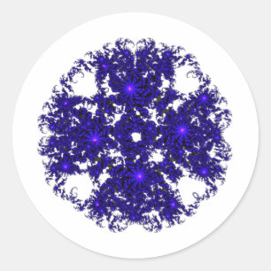Mandelbrot fractal Paarse cirkel Ronde Sticker