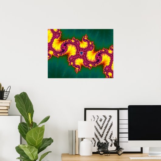 Mandelbrot Fractal Poster (Thuiskantoor)