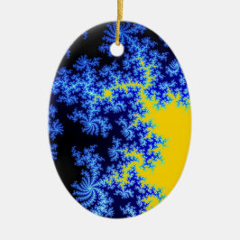 Mandelbrot Fractale IJs Kristal Patroon Keramisch Ornament