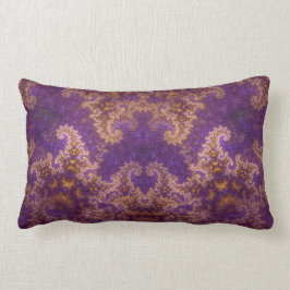 Mandelbrot Fractale Kunst Abstract Paars en Goud Kussen
