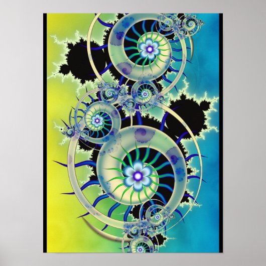 Mandelbrot Fractale Kunst Poster (Voorkant)