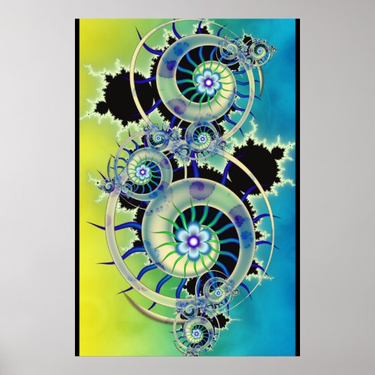 Mandelbrot Fractale Kunst Poster (Voorkant)