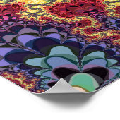 Mandelbrot Fractale Universum Psychedelische Wandt Poster (Hoek)