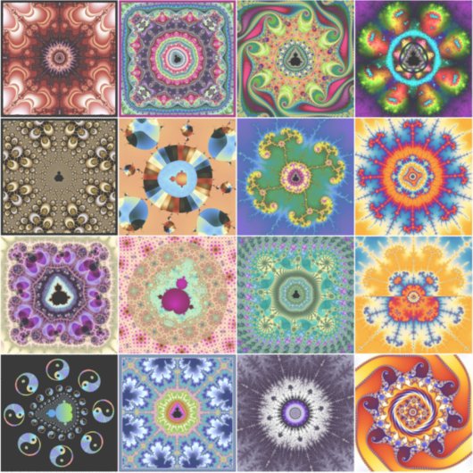 Mandelbrot fractals sticker (Voorkant)