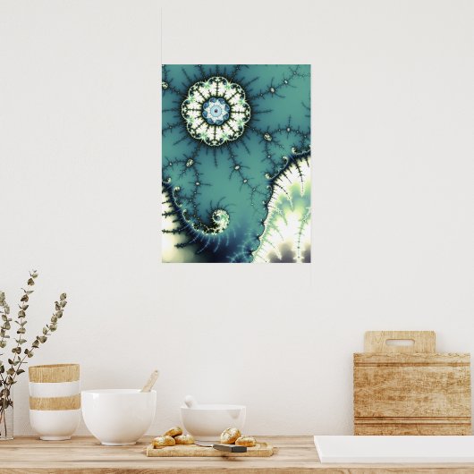 Mandelbrot Fractalscape Poster (Keuken)