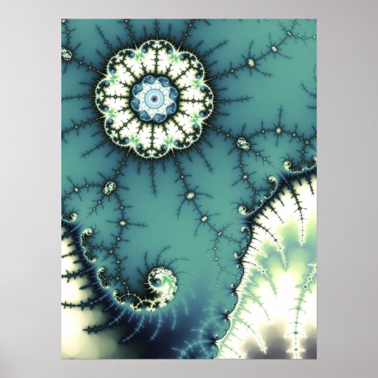 Mandelbrot Fractalscape Poster (Voorkant)