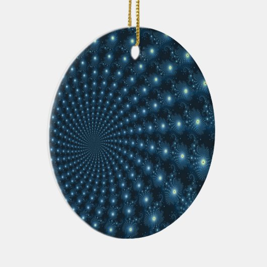 Mandelbrot Galaxy-kerstdigitale kunst Keramisch Ornament (Rechts)