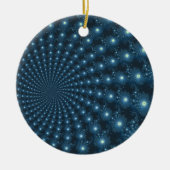 Mandelbrot Galaxy-kerstdigitale kunst Keramisch Ornament (Voorkant)