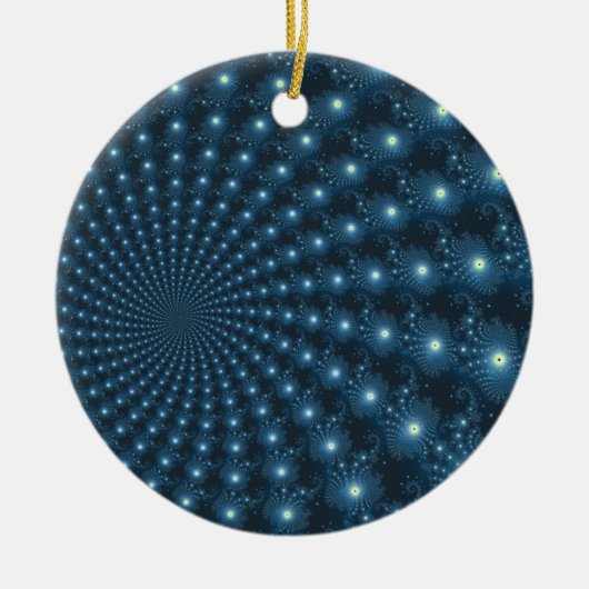 Mandelbrot Galaxy-kerstdigitale kunst Keramisch Ornament (Voorkant)