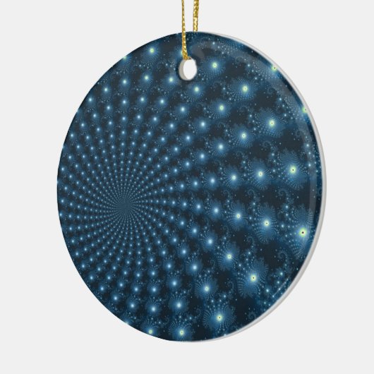 Mandelbrot Galaxy-kerstdigitale kunst Keramisch Ornament (Links)