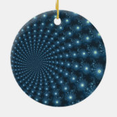 Mandelbrot Galaxy-kerstdigitale kunst Keramisch Ornament (Achterkant)
