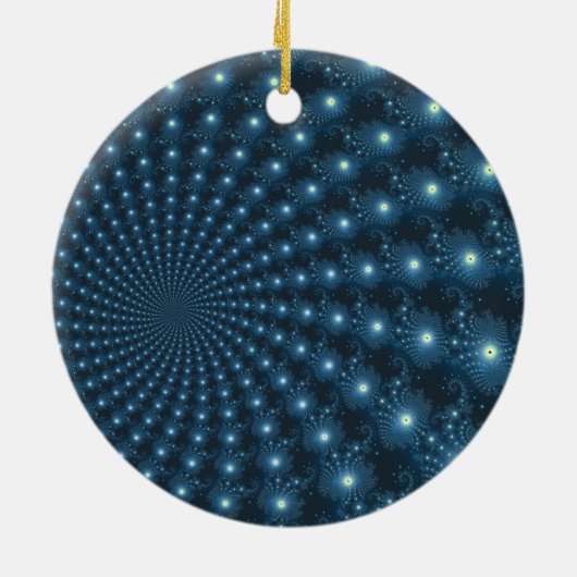 Mandelbrot Galaxy-kerstdigitale kunst Keramisch Ornament (Achterkant)