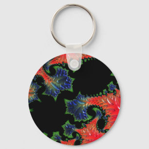 Mandelbrot Garden Button Key Ring Sleutelhanger
