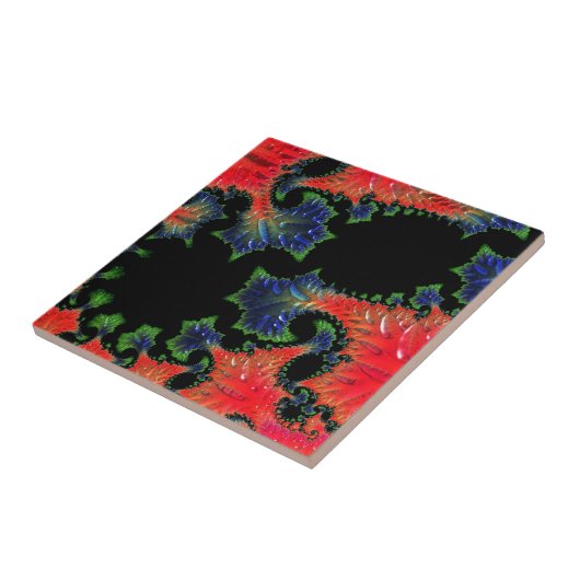 Mandelbrot Garden Ceramic Tile Tegeltje (Zijkant)