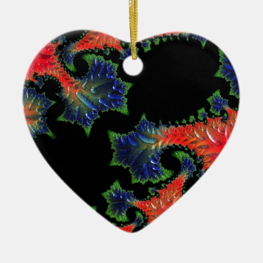 Mandelbrot Garden Heart Ornament (Voorkant)