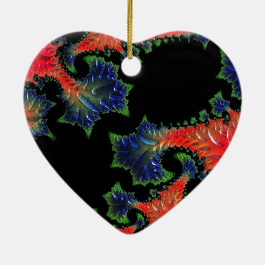 Mandelbrot Garden Heart Ornament (Achterkant)