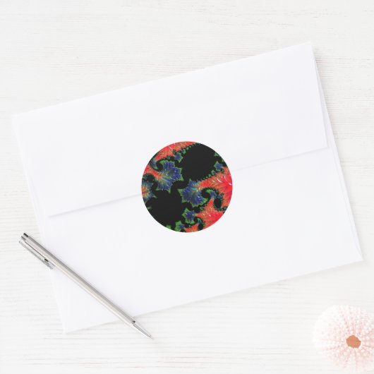 Mandelbrot Garden Round Sticker (Envelop)