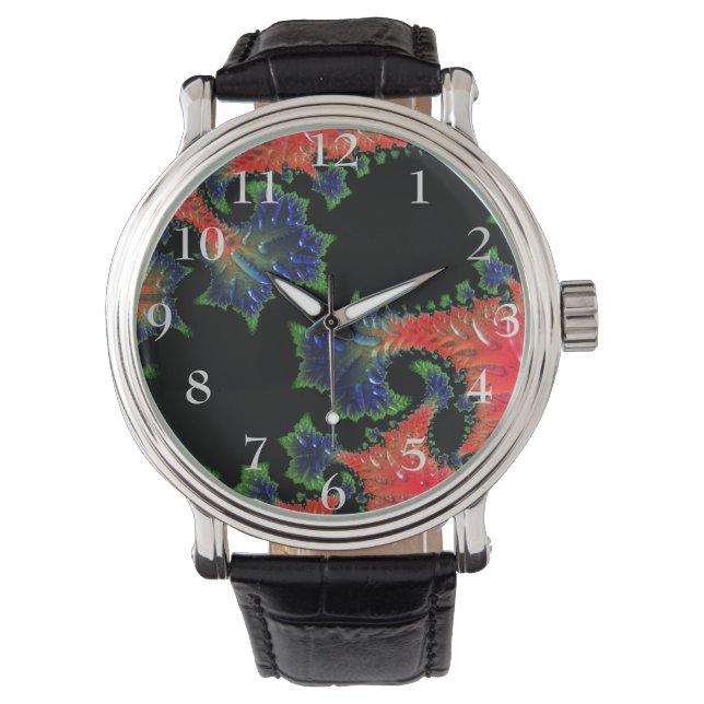 Mandelbrot Garden Watch Horloge (Voorkant)
